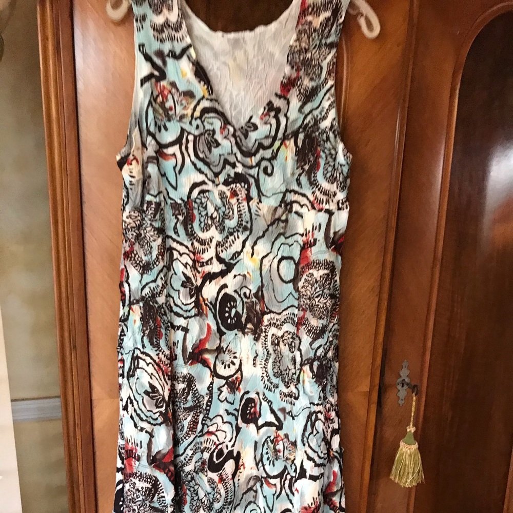 Abstract crinkle summer dress